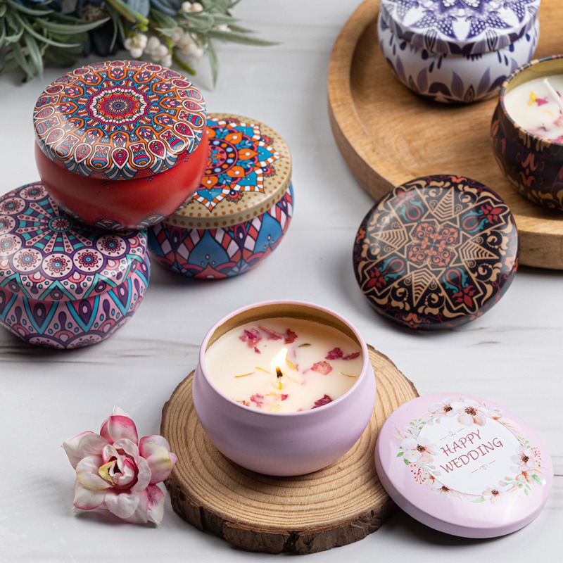 12pcs Premium Floral Printed C - đánh giá và giá Candle Making Supplies Jars