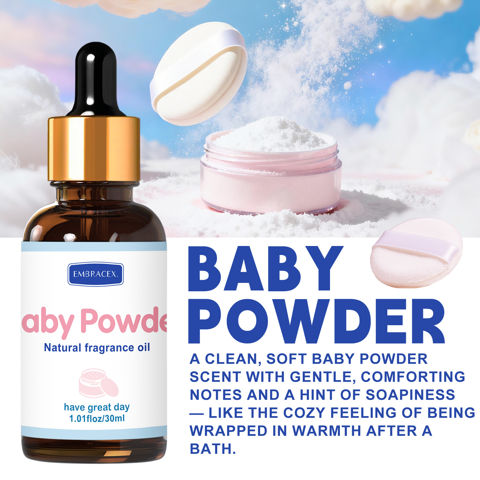 30ml Baby Powder Fragrance Oil - đánh giá và giá Candle Supplies Fragrance Oil