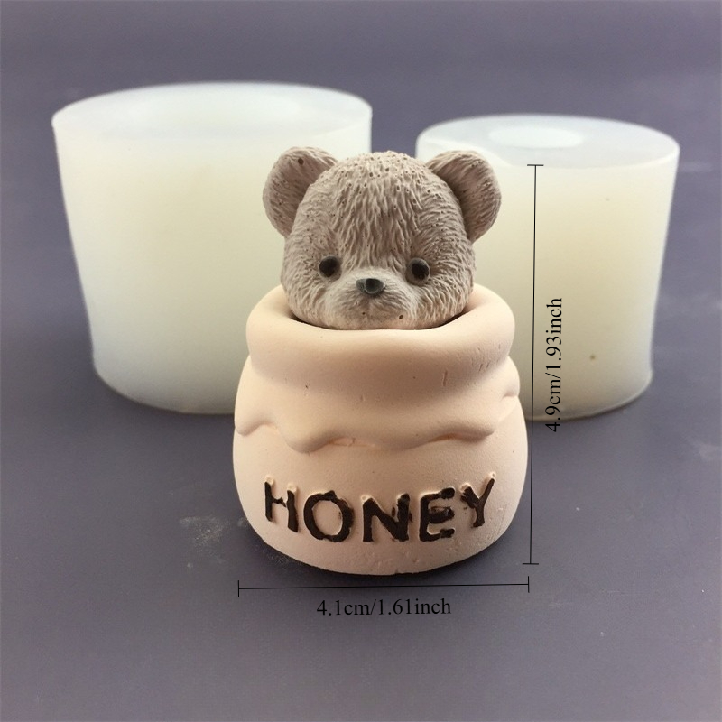 Cute Bear Honey Jar Silicone C - đánh giá và giá Candle Making Supplies Jars